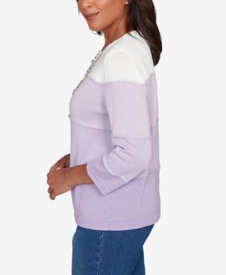 Women's Hilton Head Ombre Stripe Sweater with Necklace