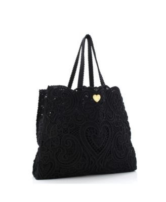 Large Beatrice Tote Bag Crochet Lace Jacquard