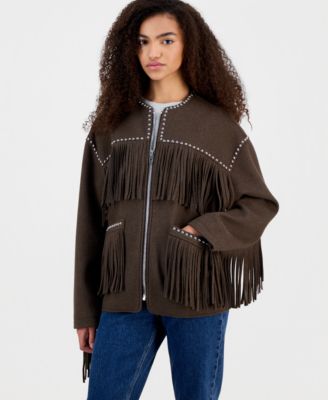 Women's Fringe Benefits Studded Jacket