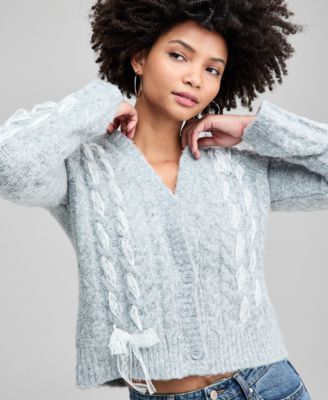 Women's Lace Bow Cardigan,  Macy's Exclusive