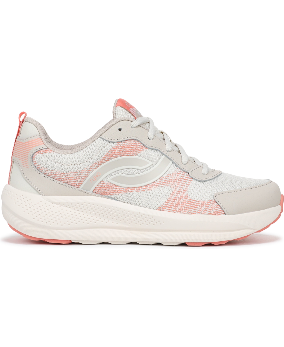 Ryka Women's Intent Lace Up Walking Sneakers In White