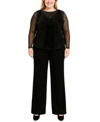 Plus Size Cozy Rib Sequin Trim V Neck Tank Top