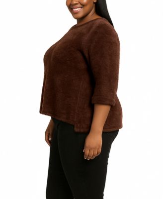 Plus Size Cozy Rib Crew Neck Top