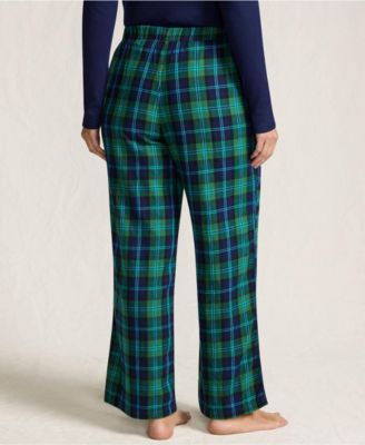 Plus Size Flannel Wide Leg Sleep Pants