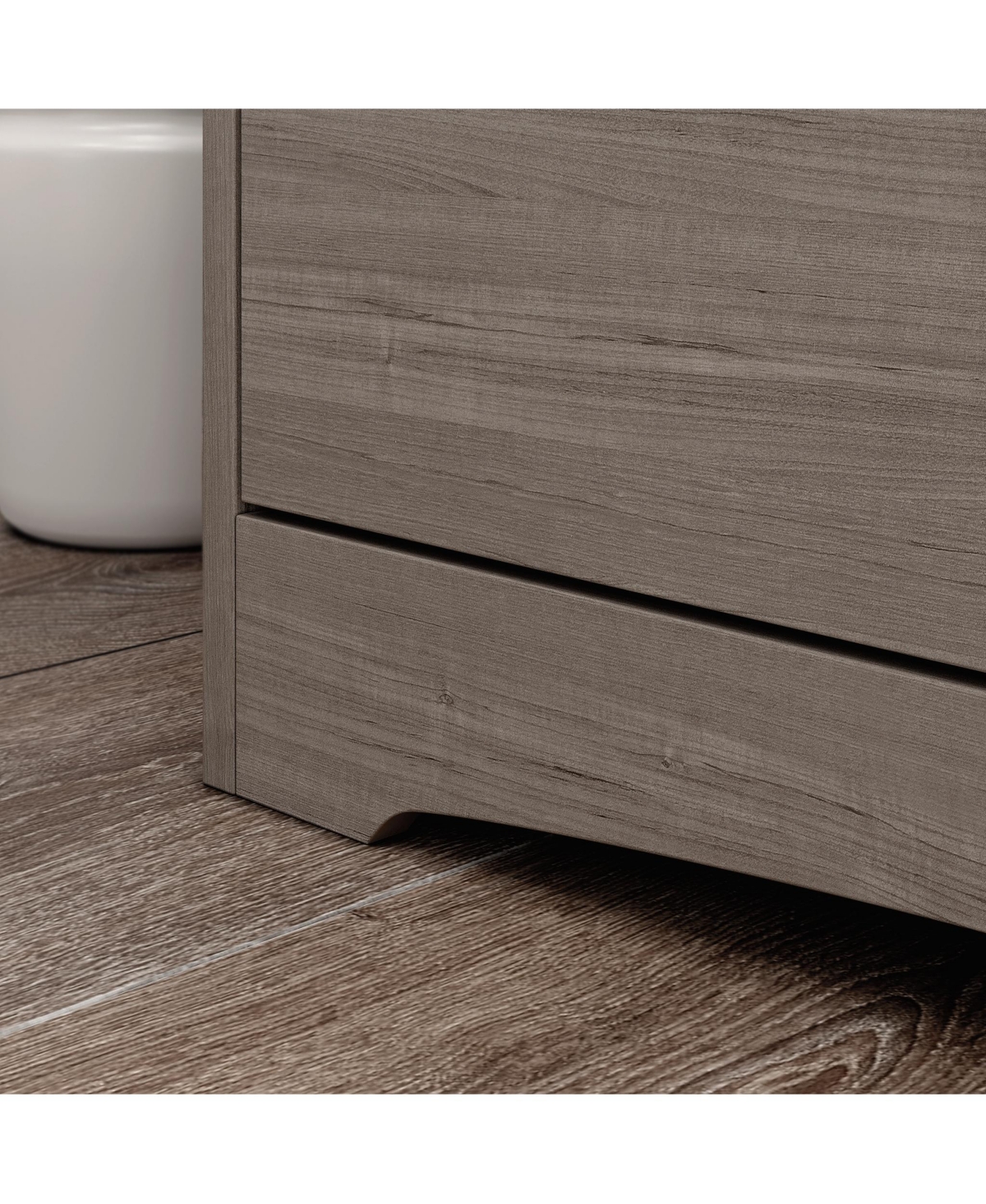 Airsurfer 4 Drawer Chest Brown Finish Modern Bedroom Dresser Storage Cabinet with Spacious Drawers for Clothes and Accessories