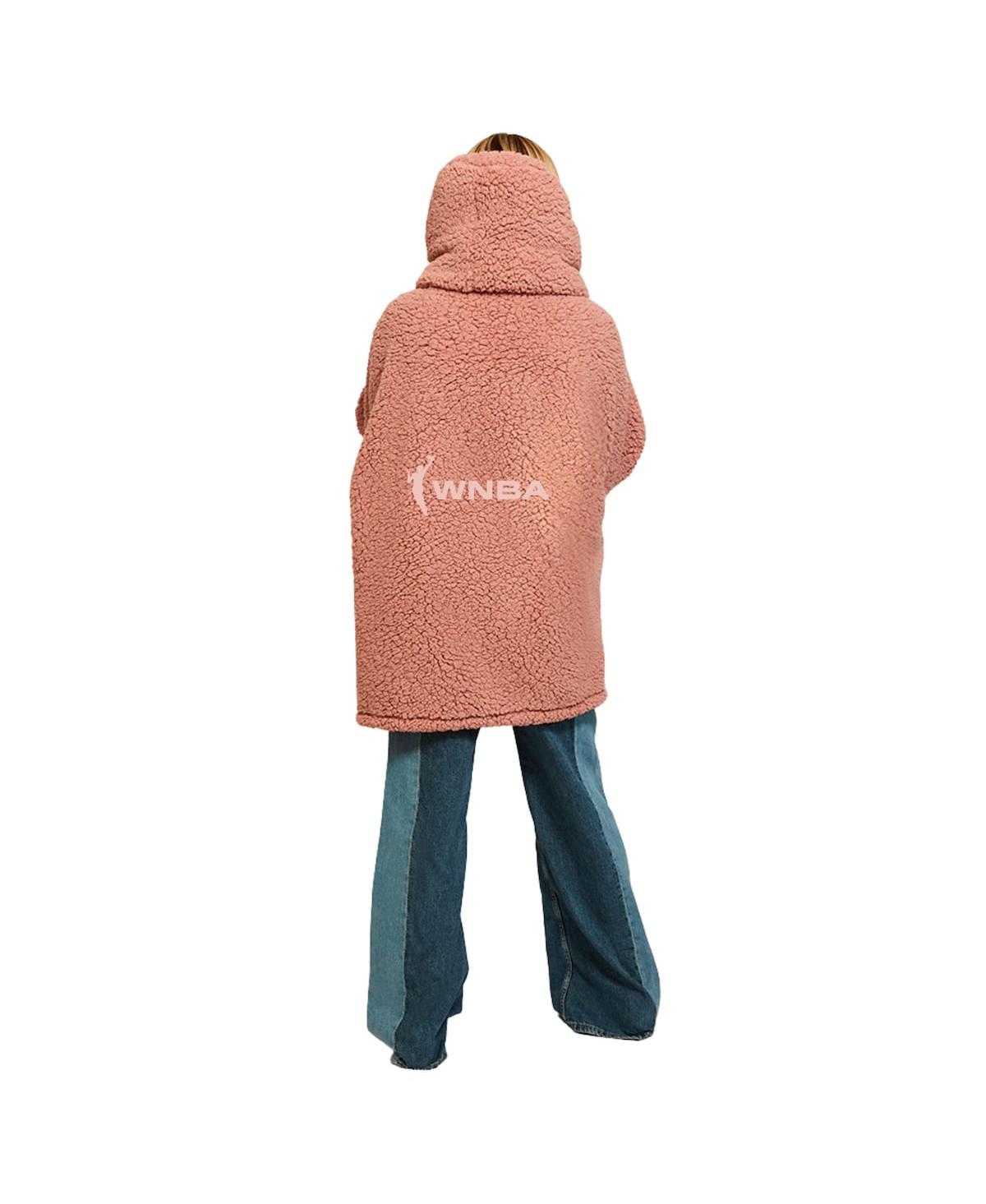 Jill Martin Men's and Women's Pink Wnba Breast Cancer Awareness Oversized Hooded Sweater
