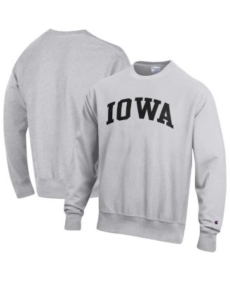 Champion - Men's Gray Iowa Hawkeyes Reverse Weave Fleece Sweatshirt