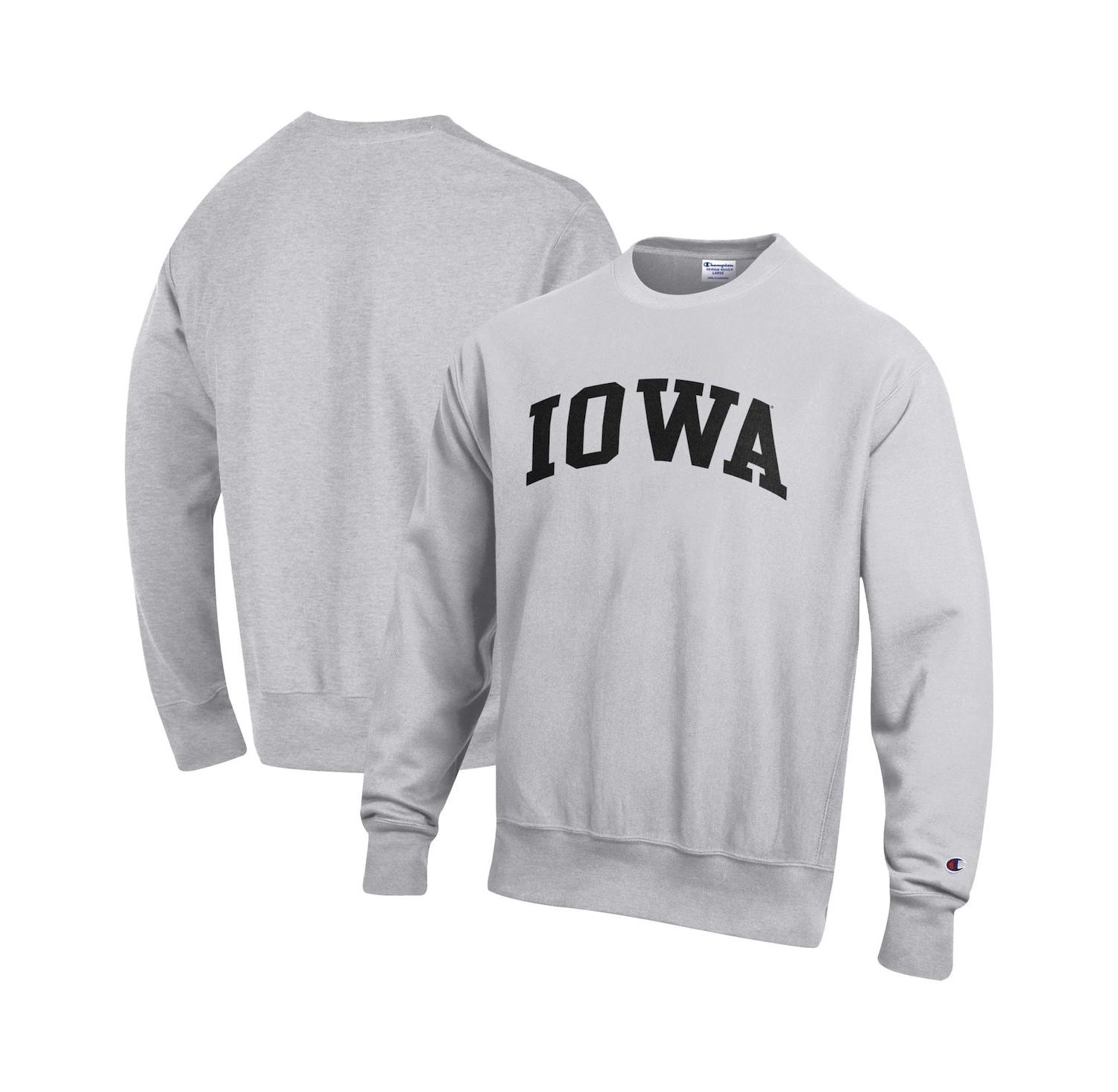 Men's Gray Iowa Hawkeyes Reverse Weave Fleece Sweatshirt
