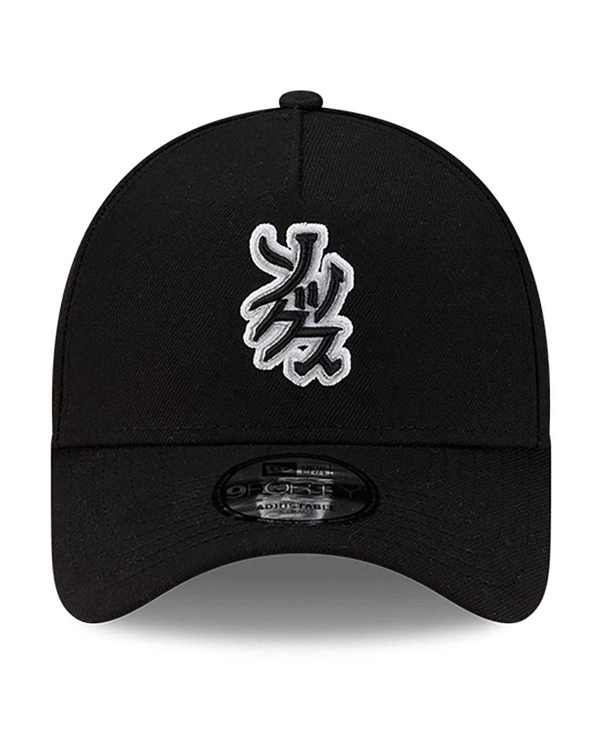 New Era x Hyperfly Men's Black Chicago White Sox A-Frame 9FORTY Adjustable Hat