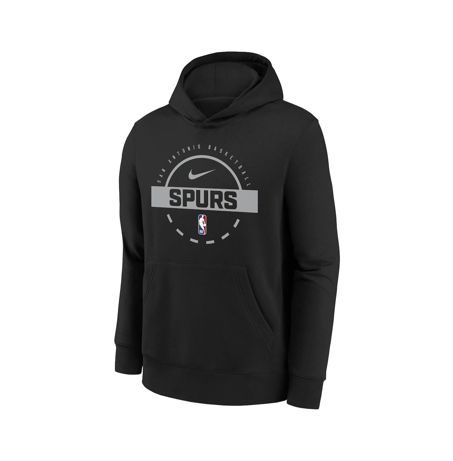 Детское худи Nike Black San Antonio Spurs 2025/26 Club Fleece Practice — фото 3