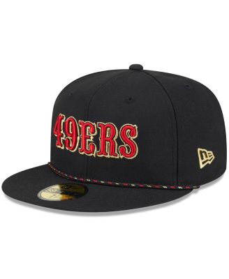New Era - Men's Black San Francisco 49ers 2025 Rivalries Collection Sideline Rope 59FIFTY Fitted Hat