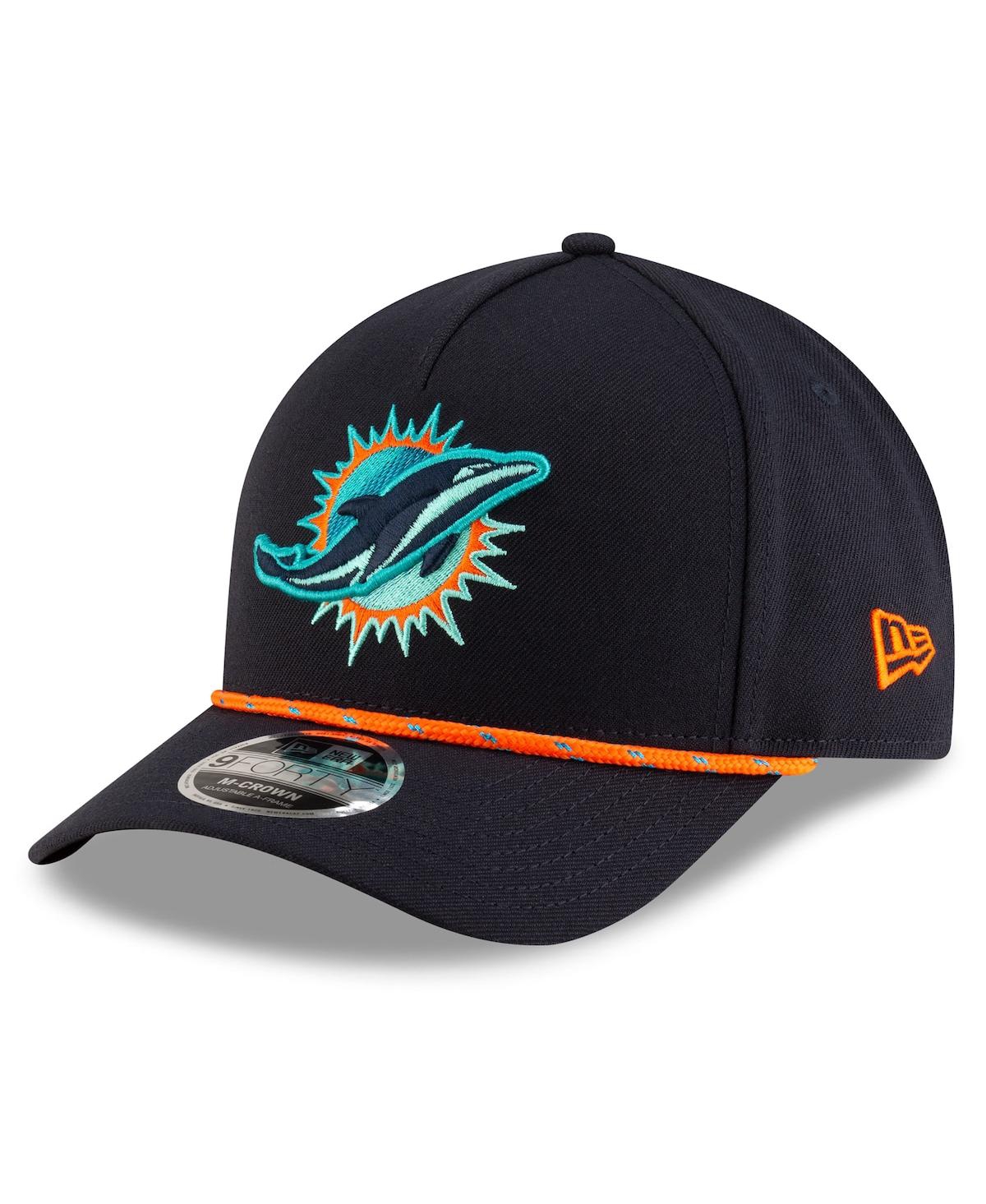 New Era Men's Pitch Blue Miami Dolphins 2025 Rivalries Collection Sideline A-Frame 9FORTY Adjustable Hat