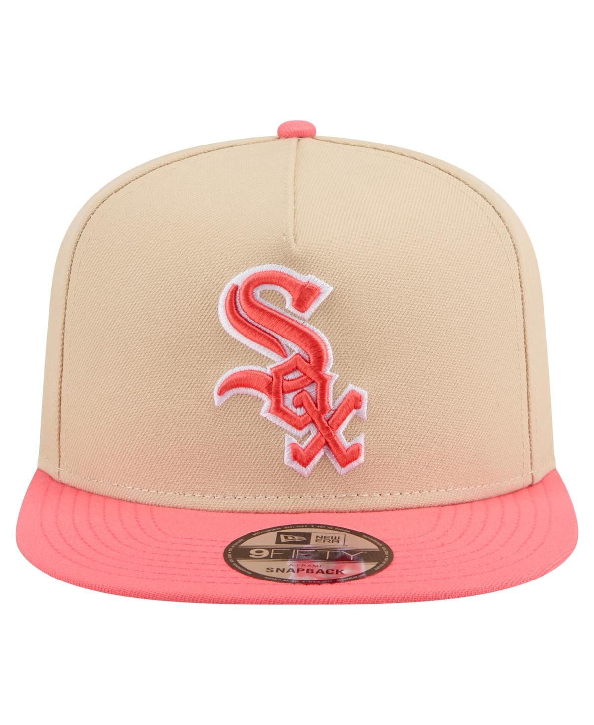 New Era Men's Light Beige/ Chicago White Sox Color Pack A-Frame 9FIFTY Snapback Hat
