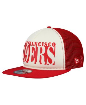 Men's Cream/Scarlet San Francisco 49ers Cutout A-Frame 9FIFTY Snapback Hat