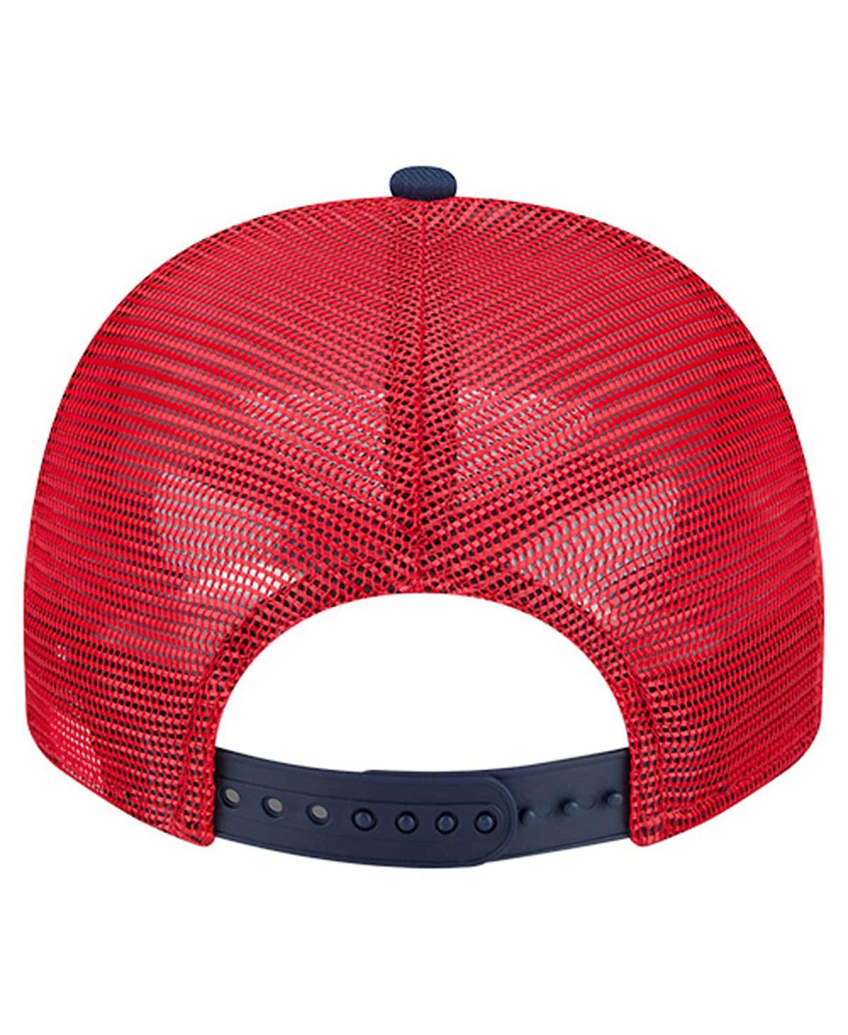 New Era Men's And Women's White/red Indiana Fever Banner Foam Front 9fifty A-frame Adjustable Trucker Hat In Red