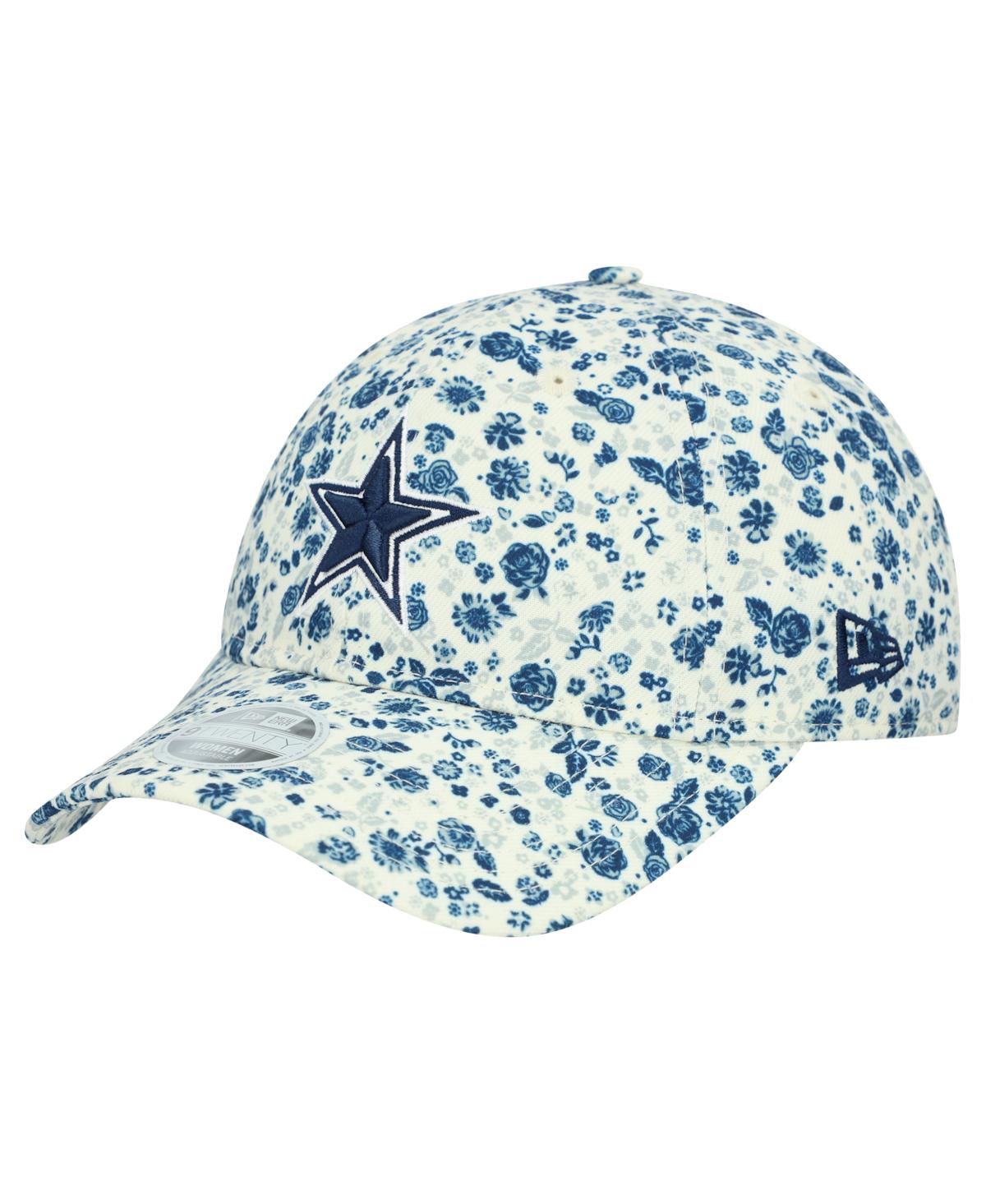 New Era Women's Cream Dallas Cowboys Ditzy 9twenty Adjustable Hat In Neutral
