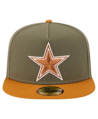 Men's Olive/Brown Dallas Cowboys 2-Tone Color Pack A-Frame 59FIFTY Fitted Hat
