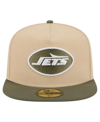 Men's Light Beige/Olive New York Jets Color Pack A-Frame 59FIFTY Fitted Hat