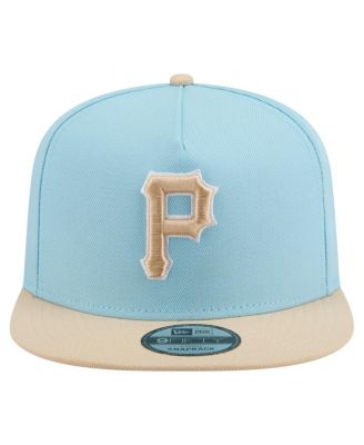 Men's Light Blue/Light Beige Pittsburgh Pirates Color Pack A-Frame 9FIFTY Snapback Hat