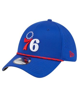 New Era - Men's Royal Philadelphia 76ers Featherweight Poly Rope Flex 39Thirty Hat