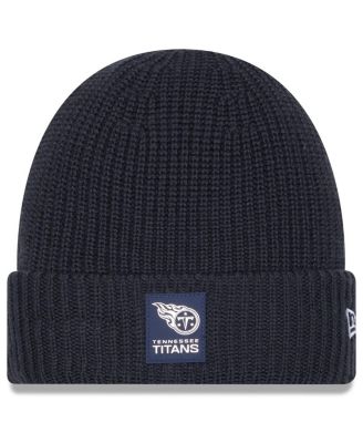 New Era - Men's Charcoal Tennessee Titans 2025 Sideline Cold Weather Cuffed Knit Hat
