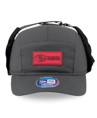 Men's Charcoal San Francisco 49ers 2025 Sideline Cold Weather Runner Dog Ear Adjustable Hat