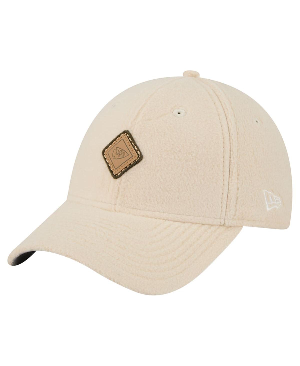 New Era Women's Cream Kansas City Chiefs Comfy 9forty Adjustable Hat In Neutral
