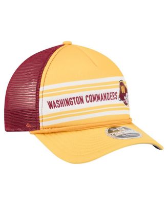 Men's Gold Washington Commanders Linear A-Frame 9FORTY Adjustable Hat