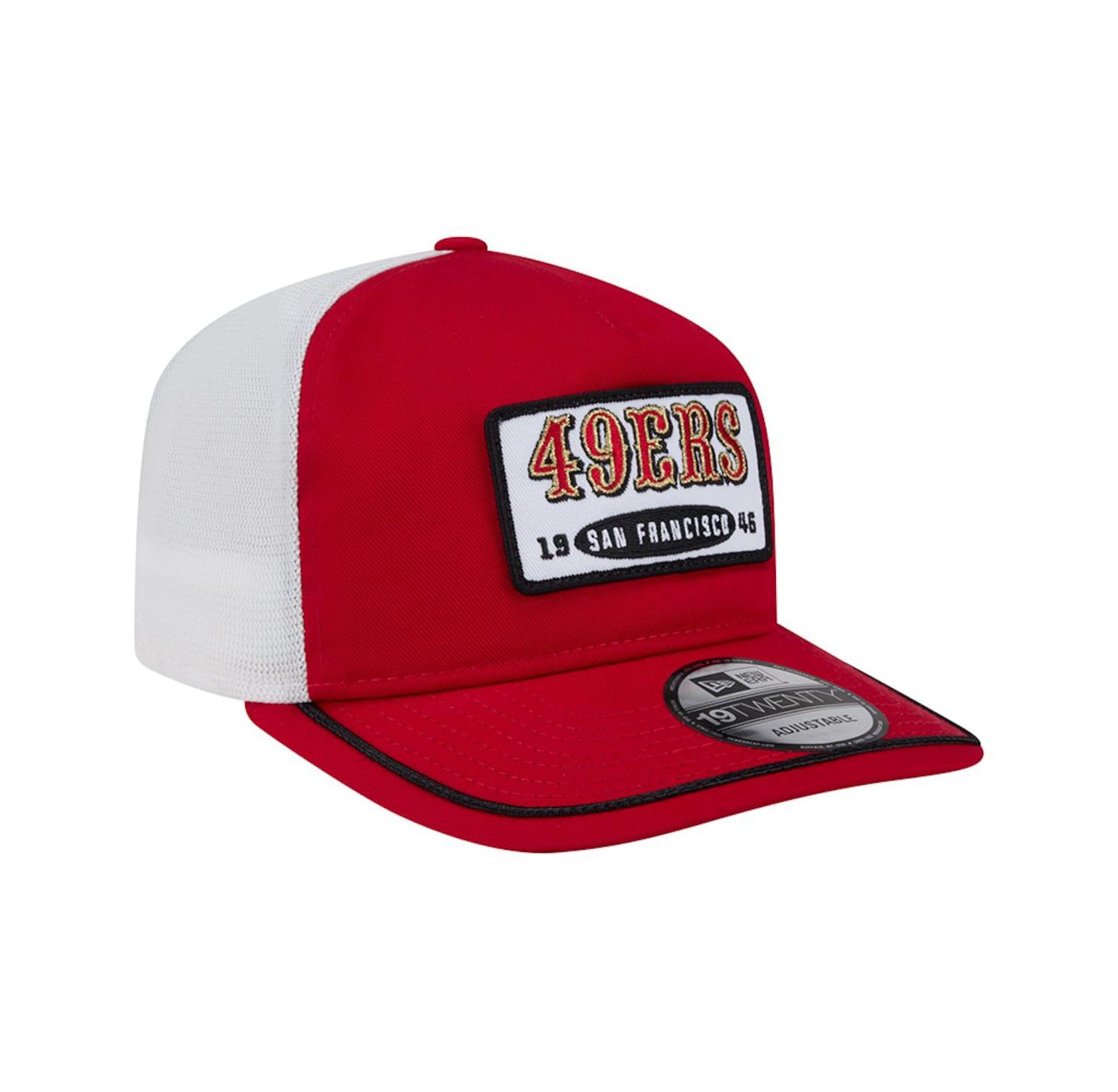Men's Scarlet/White San Francisco 49ers Patch 19TWENTY Adjustable Hat