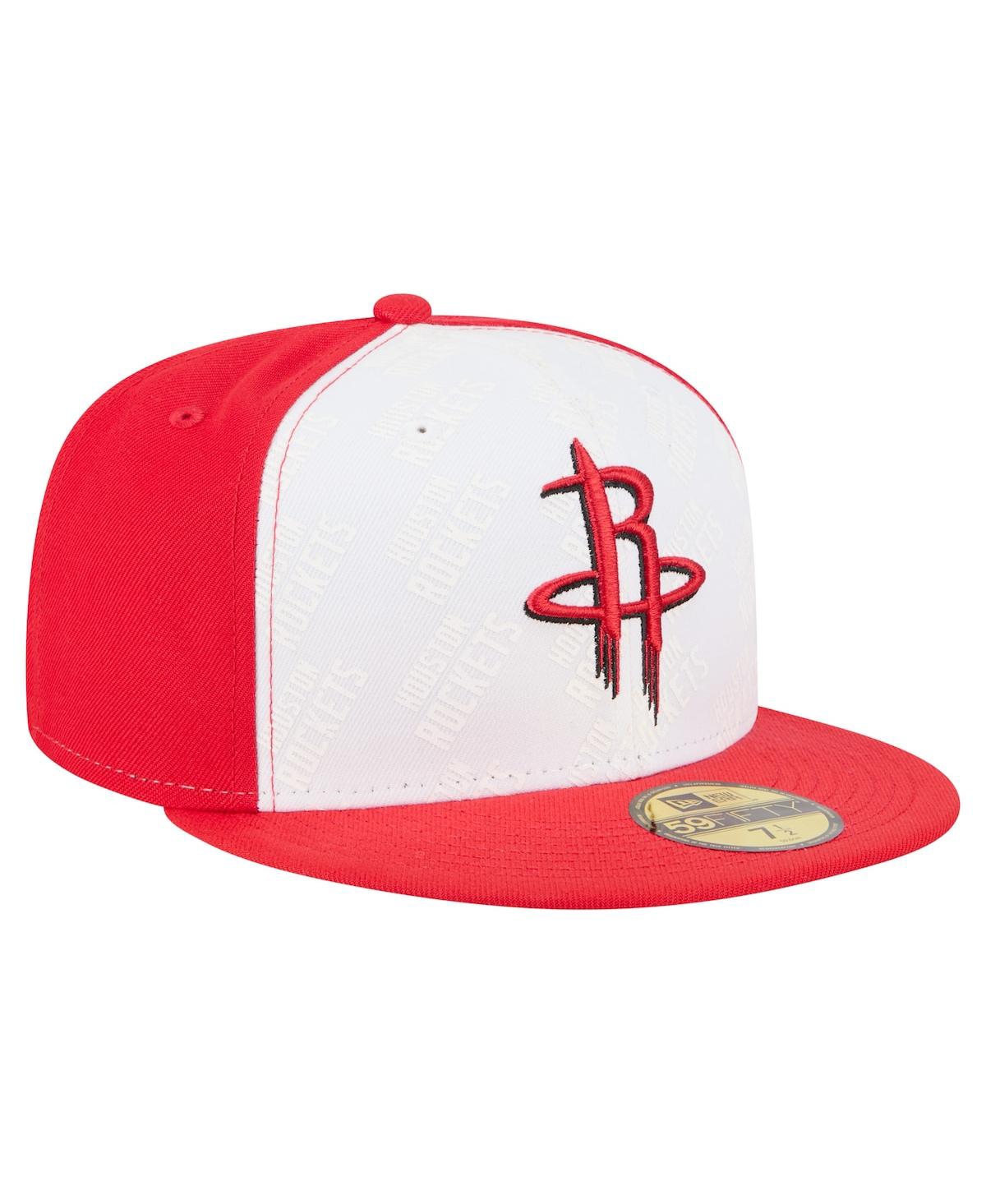 New Era Men's White/Red Houston Rockets Repeat 59Fifty Fitted Hat