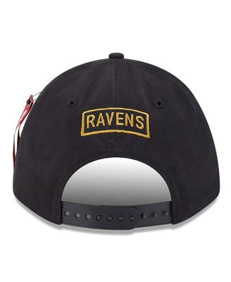x Alpha Men's Industries Black Baltimore Ravens A-Frame 9FORTY Adjustable Hat