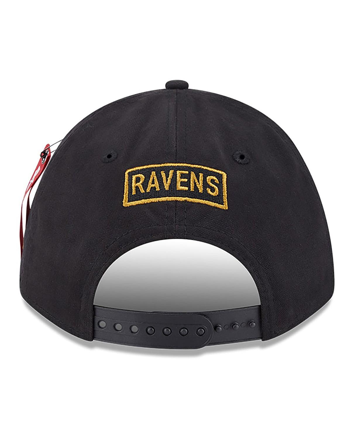 New Era x Alpha Men's Industries Black Baltimore Ravens A-Frame 9FORTY Adjustable Hat