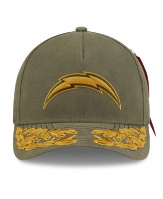 x Alpha Men's Industries Olive Los Angeles Chargers A-Frame 9FORTY Adjustable Hat
