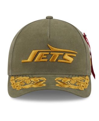 x Alpha Men's Industries Olive New York Jets A-Frame 9FORTY Adjustable Hat