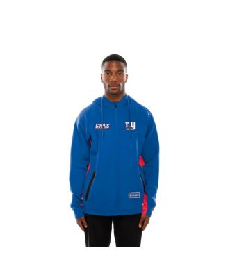 Men's Royal New York Giants Combine Authentic Raglan Scuba Full-Zip Hoodie