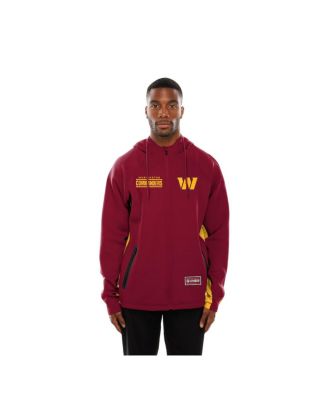 Men's Burgundy Washington Commanders Combine Authentic Raglan Scuba Full-Zip Hoodie