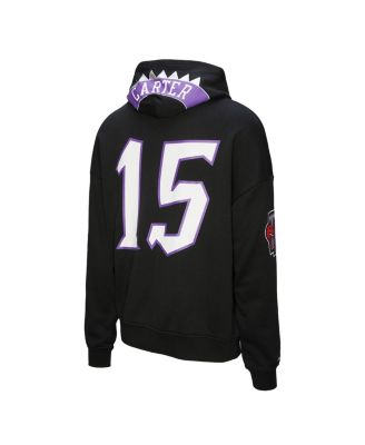 Men's and Women's Vince Carter Black Toronto Raptors Hardwood Classics Maxxed Out Full-Zip Hoodie