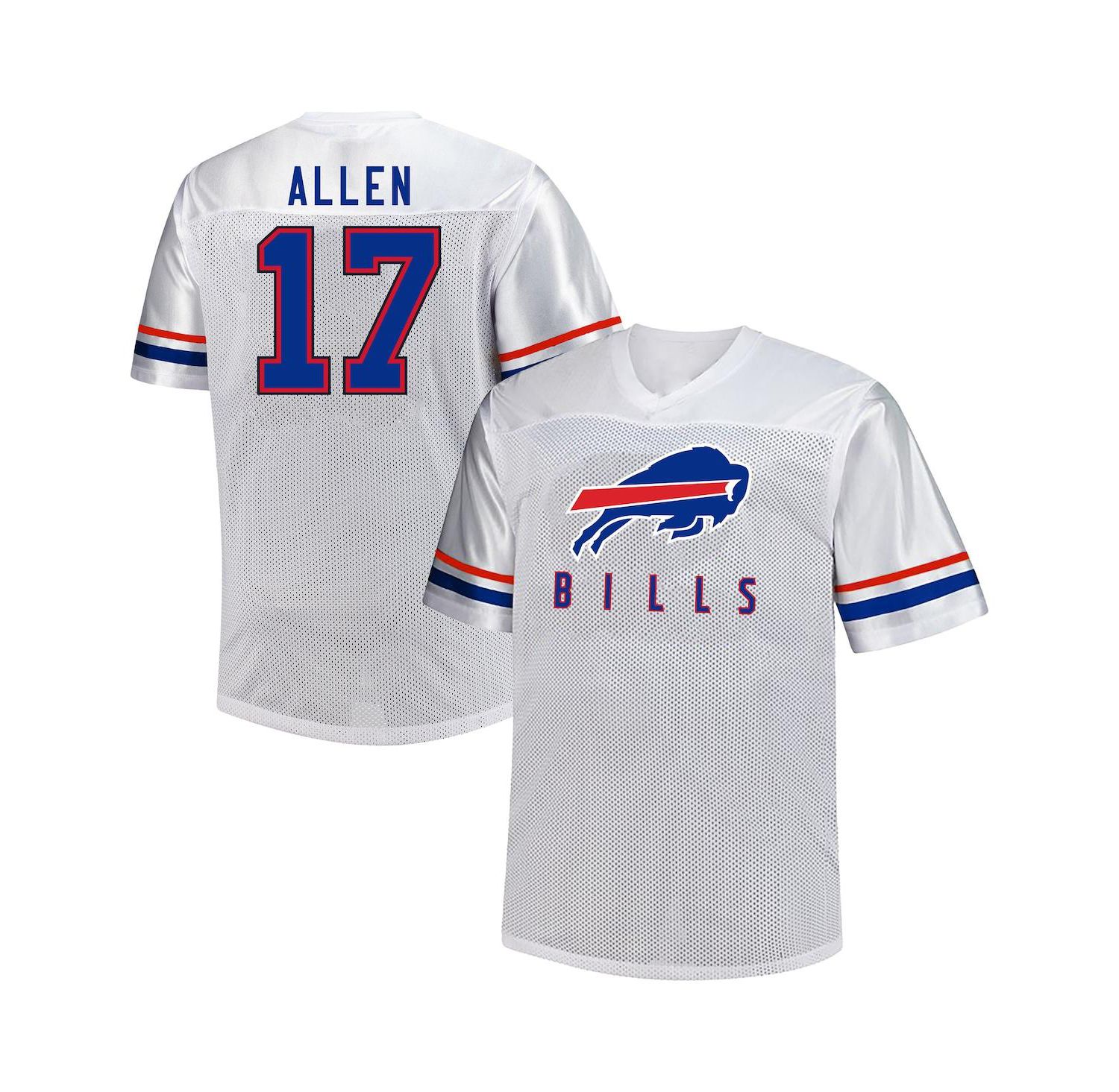 Men's Josh Allen White Buffalo Bills Big & Tall V-Neck Fashion Jersey