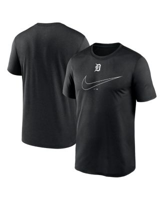 Nike - Men's Black Detroit Tigers Legend Swoosh Dri-FIT T-Shirt