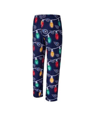 Men's Navy Tennessee Titans Garland Knit Raglan Long Sleeve Top and Pants Set