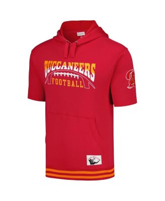 Men's Red Tampa Bay Buccaneers Pre-Game Short Sleeve Pullover Hoodie