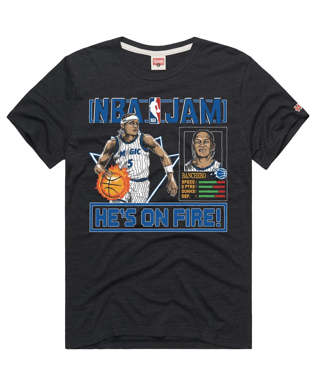 Homage Men's and Women's Paolo Banchero Charcoal Orlando Magic Nba Jam Expansion 2.0 Tri-Blend T-Shirt