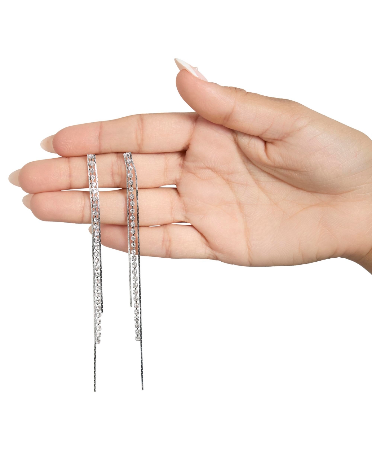 BCBGeneration Chain Fringe Long Drop Earrings