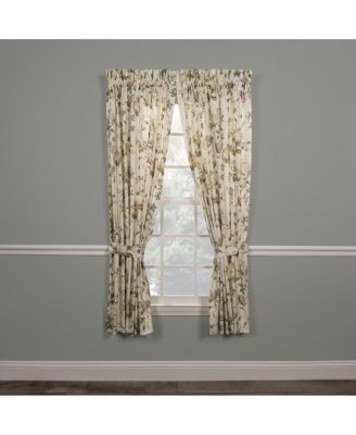 Abigail 100 Percent High Quality 2-Piece Window Rod Pocket Panel Pairs With 2 Tie Backs - 90x84" - 90" x 84" Multicolor