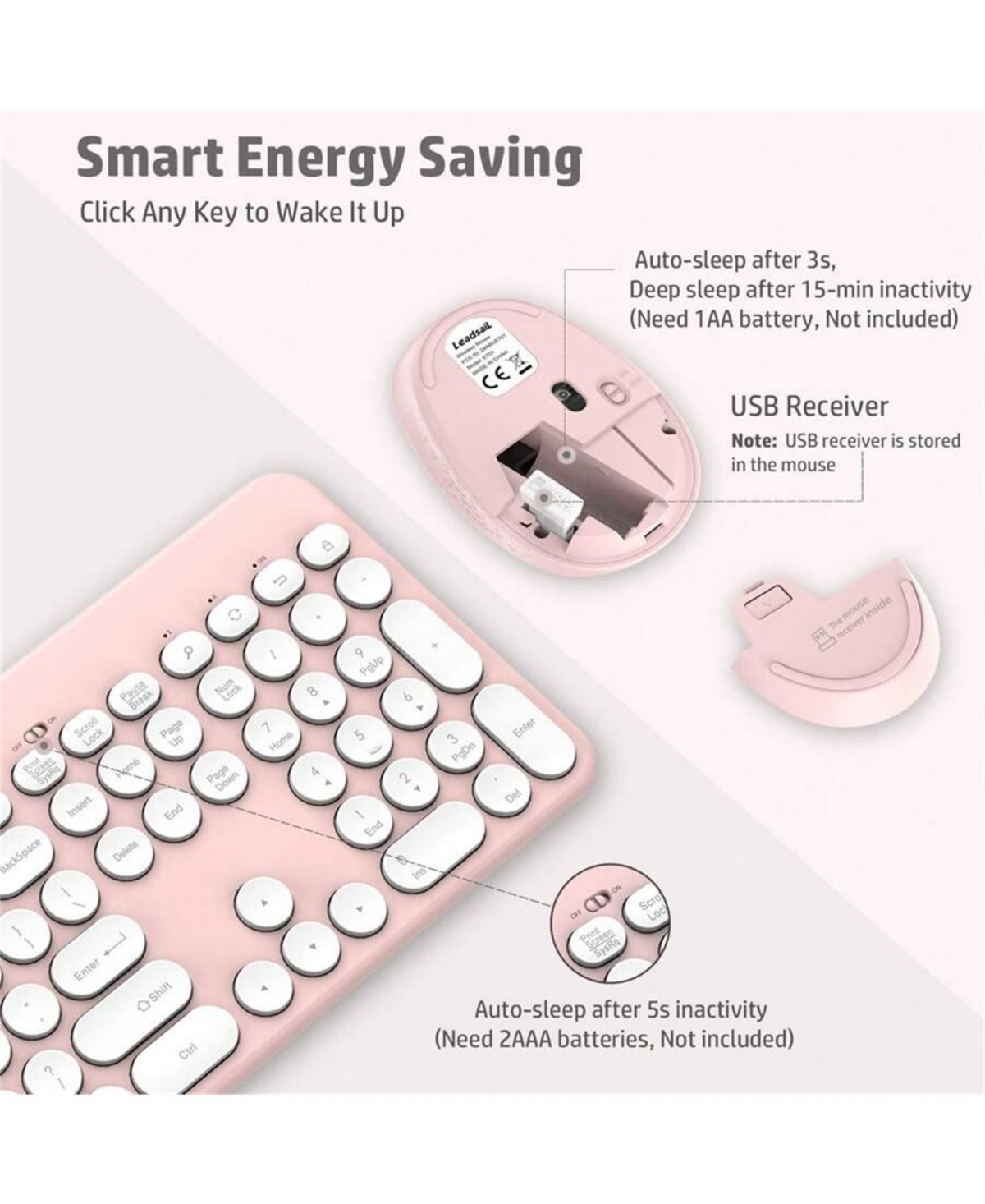 Wireless Keyboard and Mouse Combo