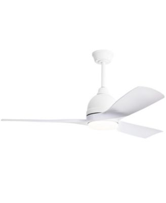 54-inch Modern Minimalist White 3-Blade LED Light Remote Control Ceiling Fan