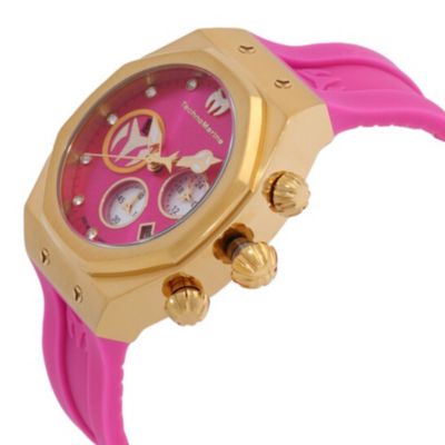 Women's TM-523009 Reef Quartz Silver, Hot Pink Dial Watch