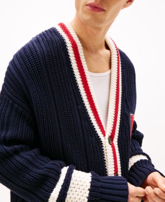 Men's Letterman Long-Sleeve Cardigan