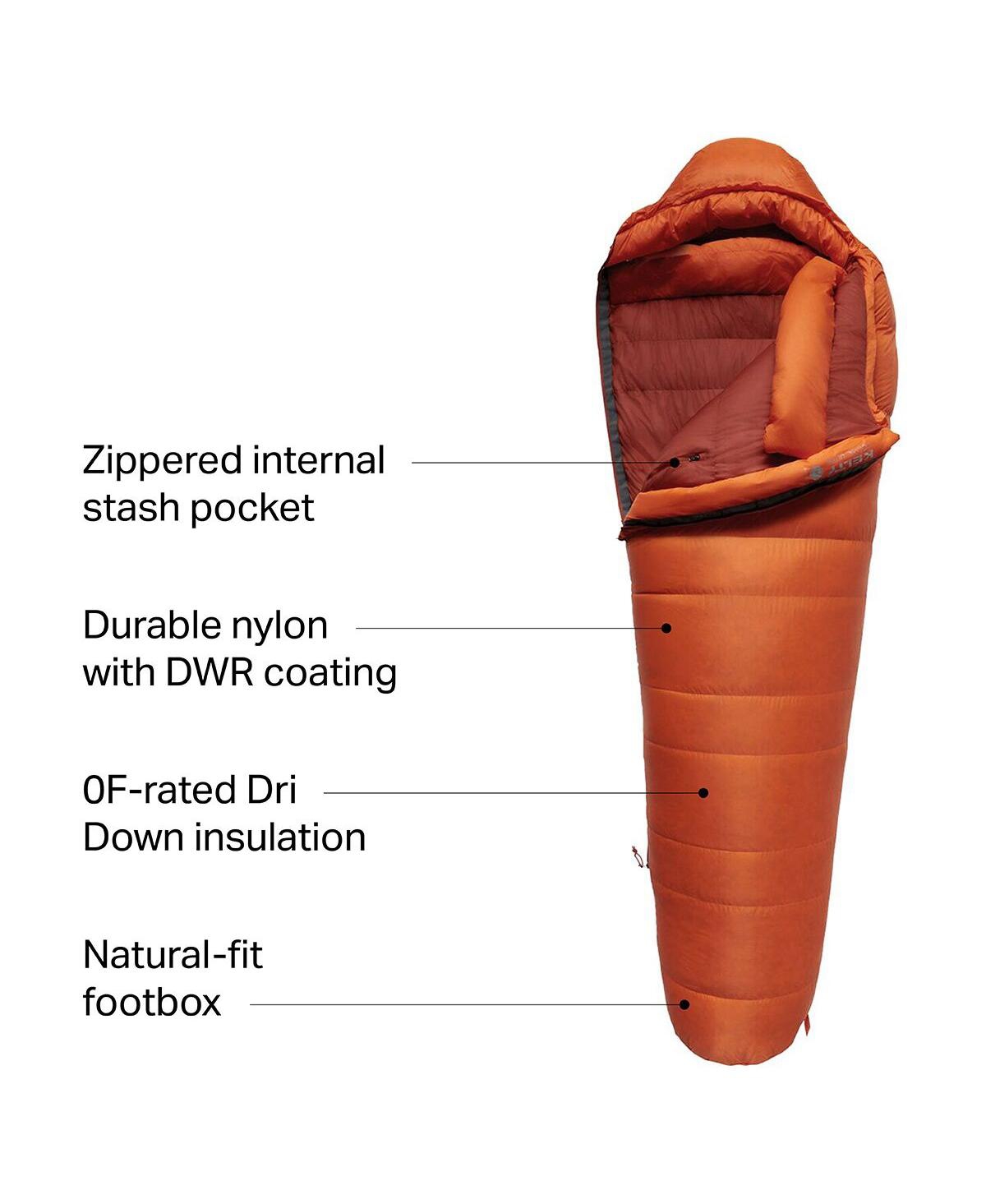 Kelty Cosmic Ultra 800 DriDown Sleeping Bag: 0F Down 0 to -40 Degree Down Bags