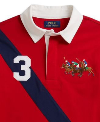 Boys 8-20 Triple-Pony Cotton Rugby Shirt